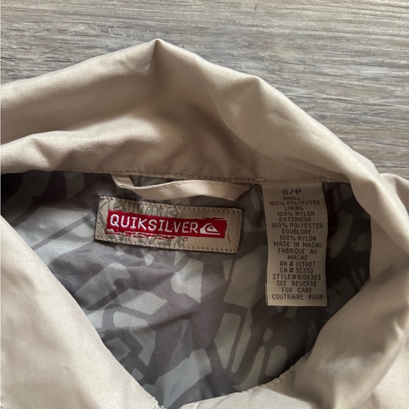 Vintage Quiksilver Light Tan WindbreakerJacket - Picture 3 of 8